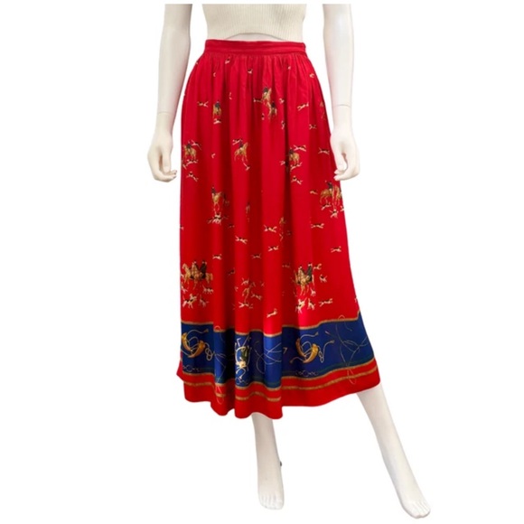 Ralph Lauren Fox Hunt Skirt High End Ralph Lauren Blue Label Vintage Designer - Picture 6 of 6